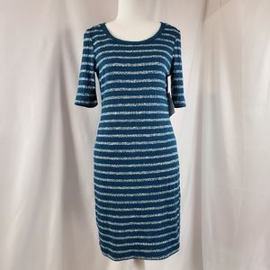 Kensie Womens Ribbed Stretch Shirt Dress Small